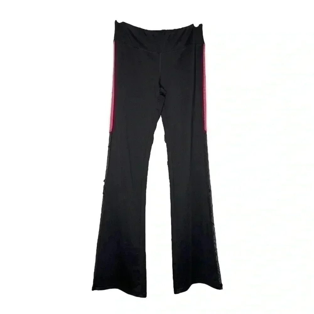 Forever21 Y2K Flare Polka Dot Workout/Gym Mesh Pants